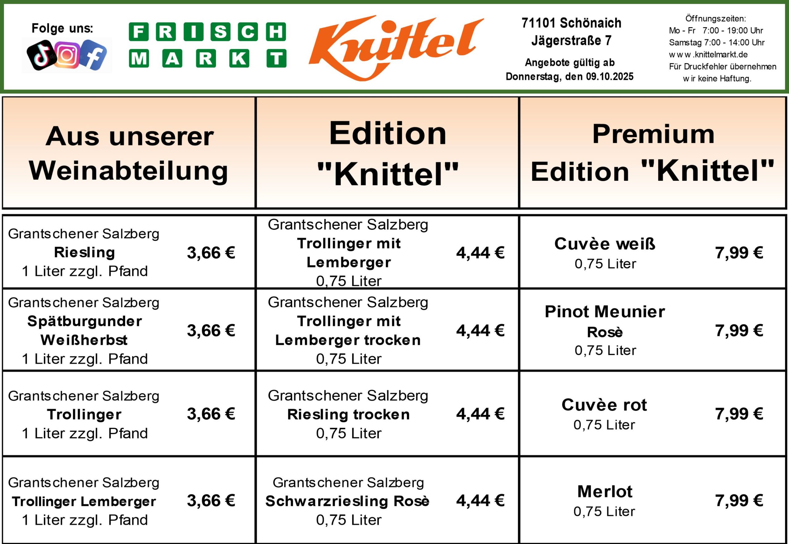Angebot Rückseite