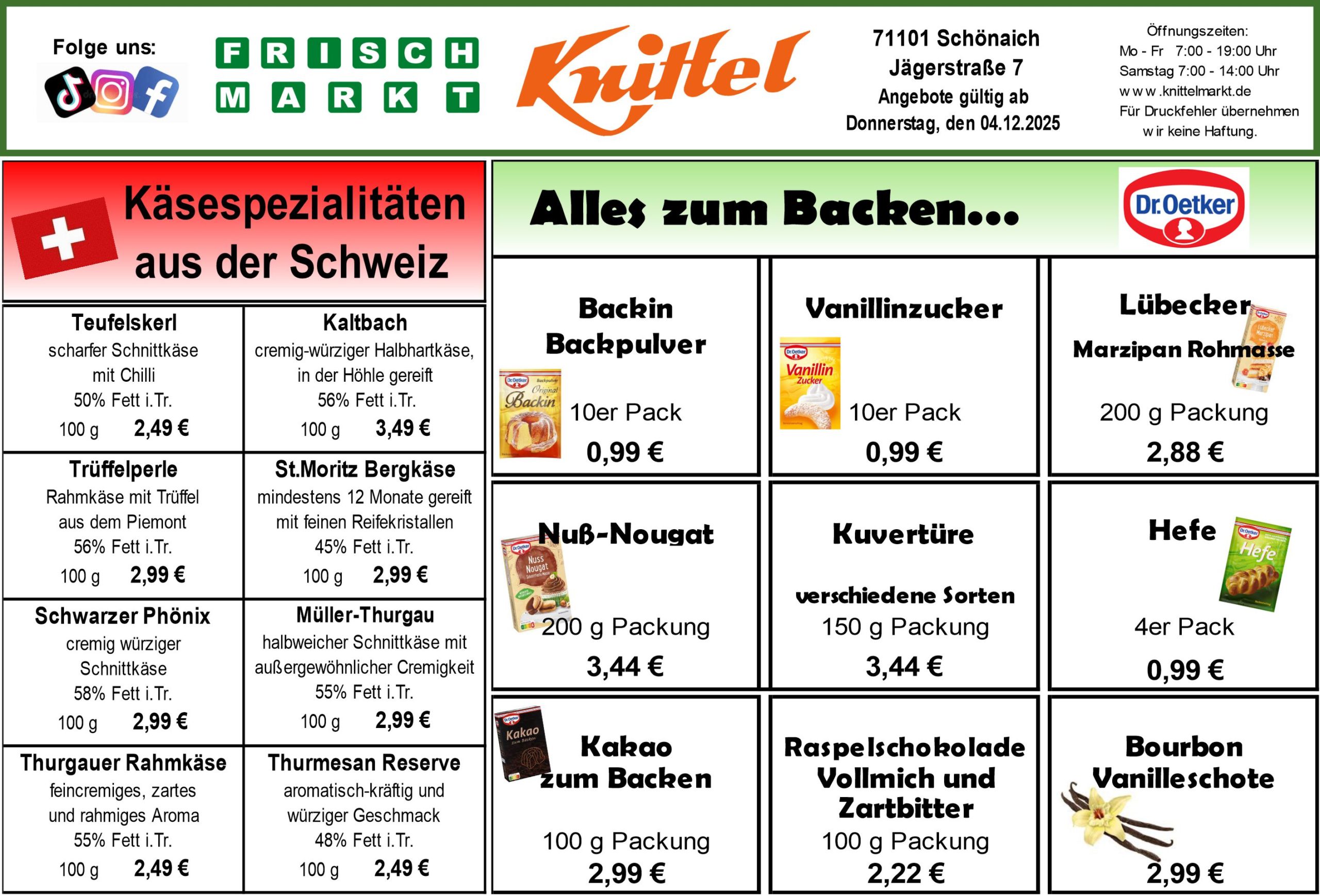Angebot Rückseite