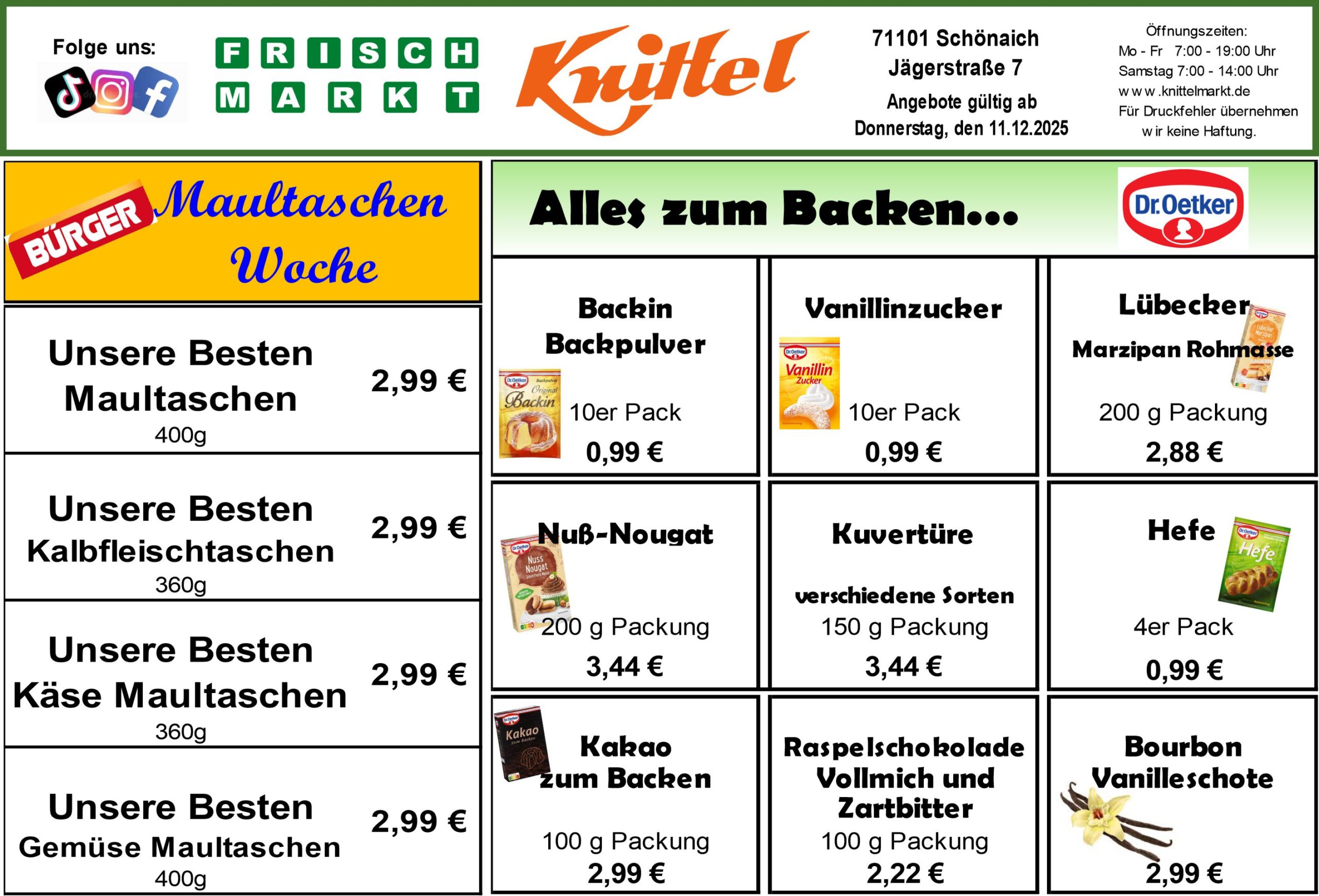 Angebot Rückseite