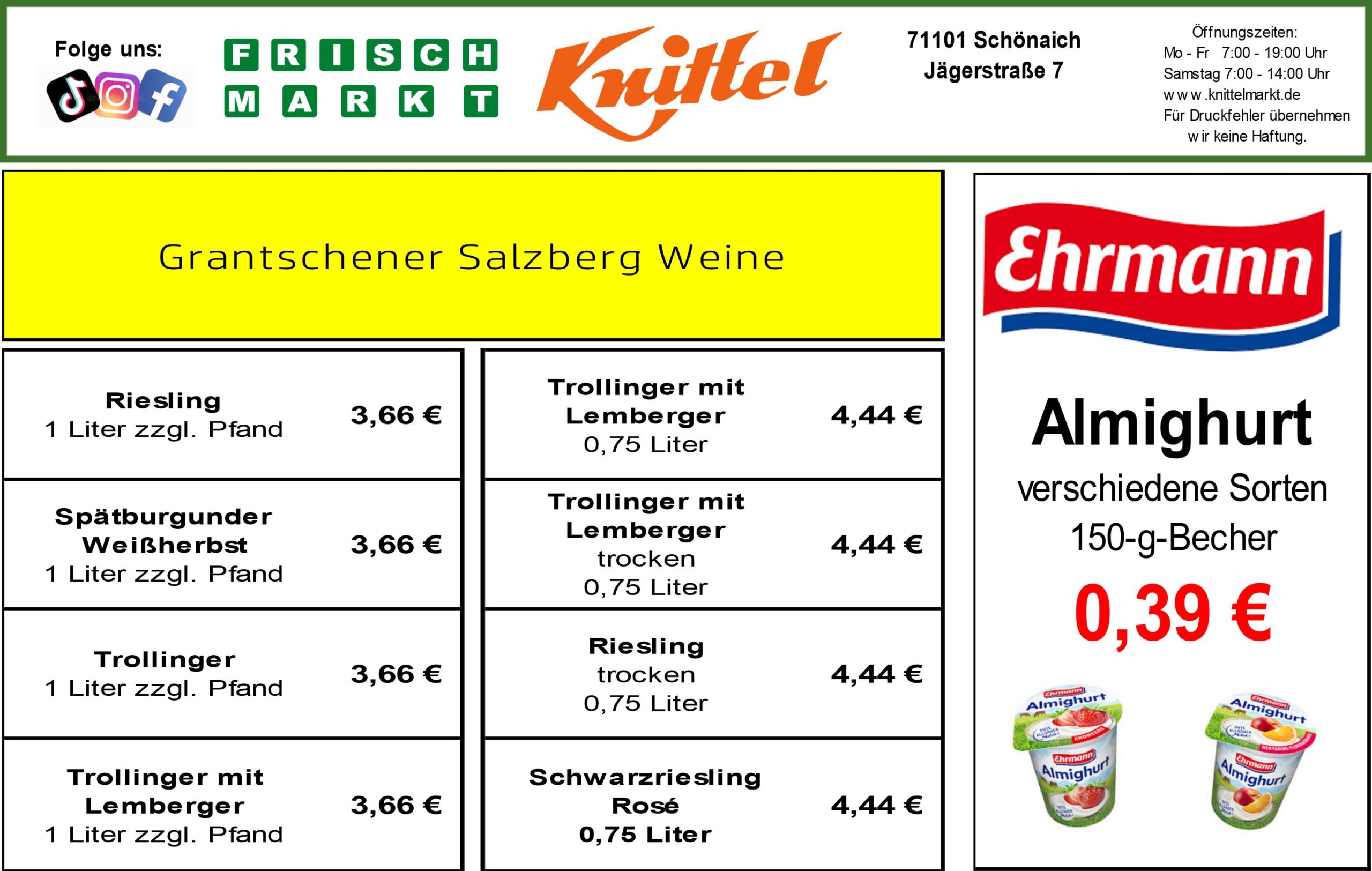 Angebot Rückseite