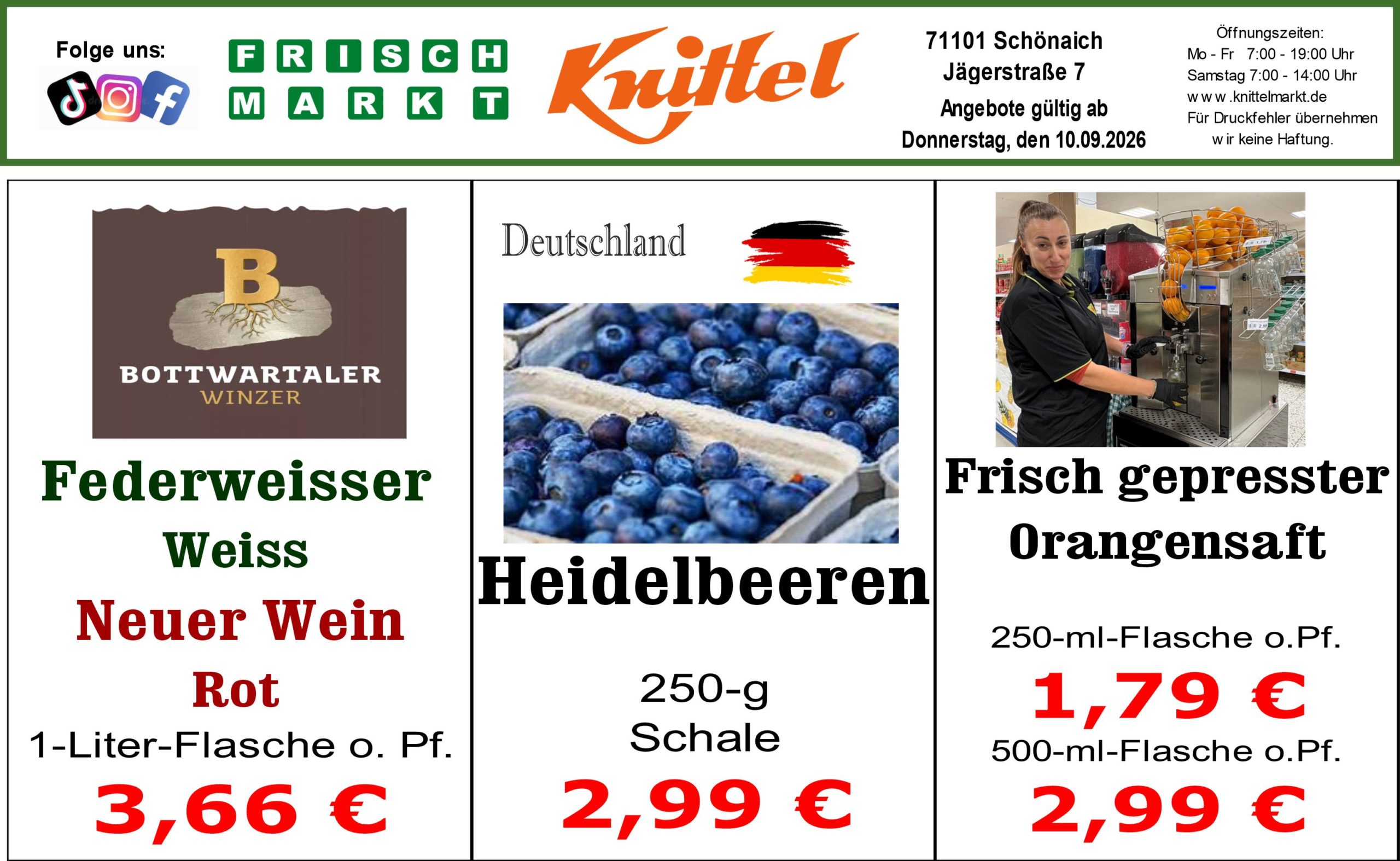 Angebot Rückseite