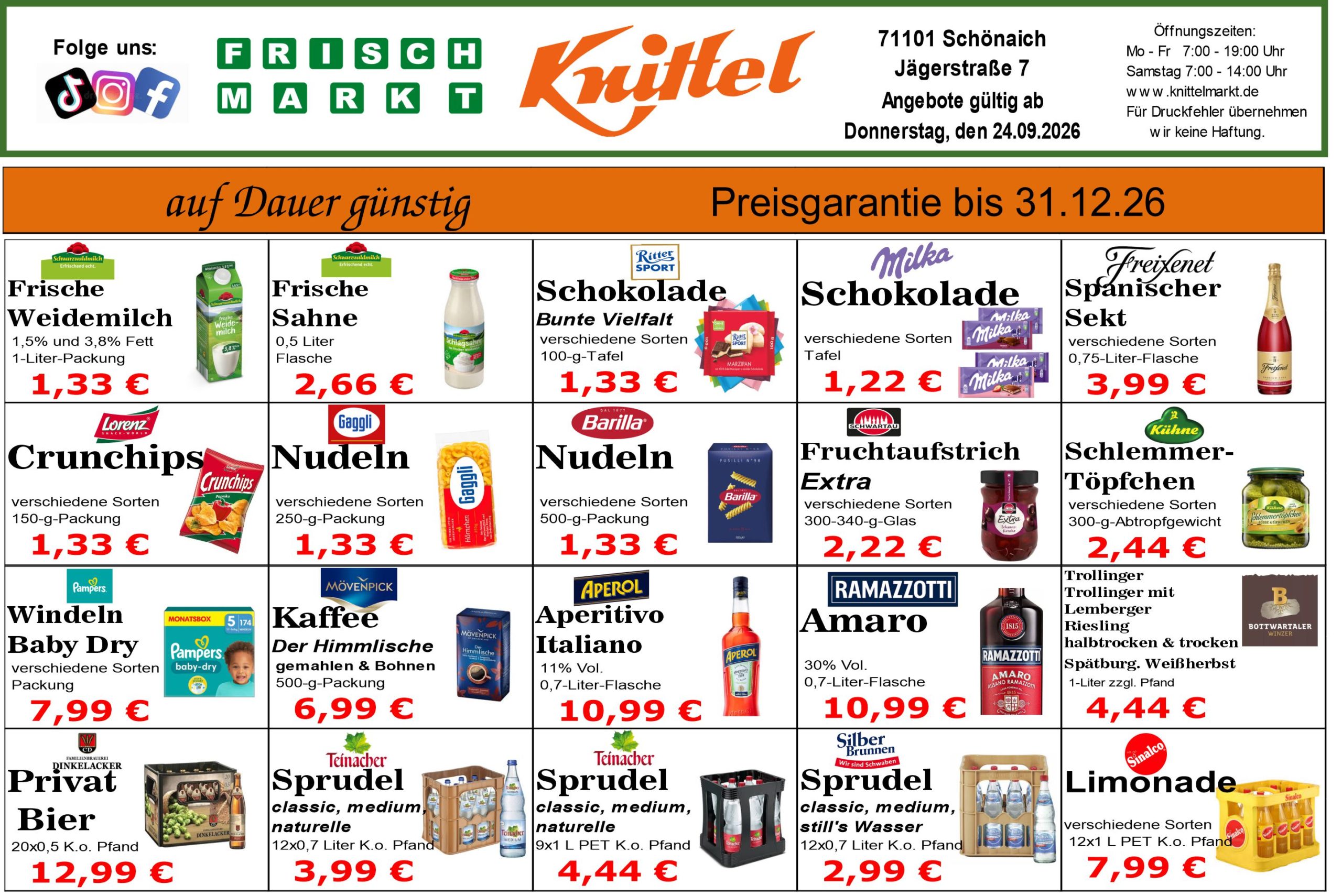 Angebot Rückseite